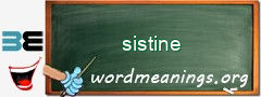 WordMeaning blackboard for sistine